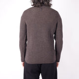 Virgin Wool Heavy Roll Neck Brown