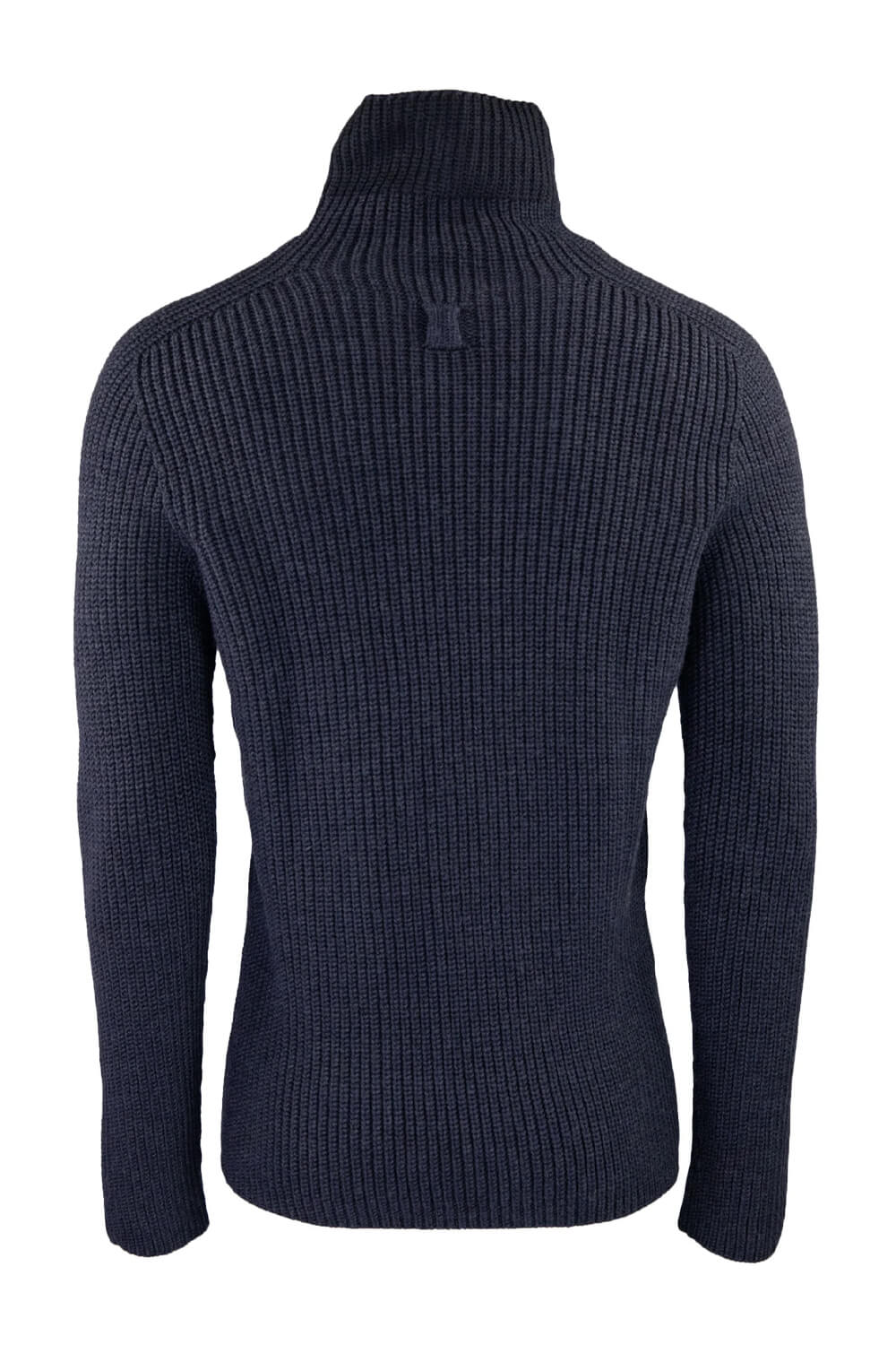 Virgin Wool Heavy Roll Neck Navy