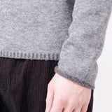 Virgin Wool Cotton Blend Sweatshirt Grey