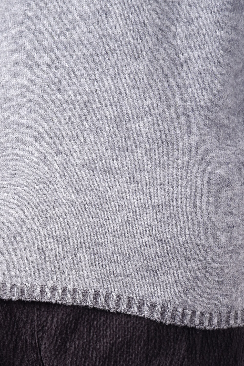 Virgin Wool Cotton Blend Sweatshirt Grey