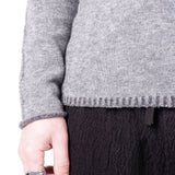 Virgin Wool Cotton Blend Sweatshirt Grey