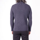 Virgin Wool Heavy Roll Neck Navy