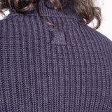 Virgin Wool Heavy Roll Neck Navy