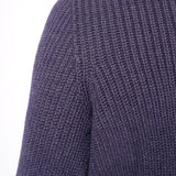 Virgin Wool Heavy Roll Neck Navy