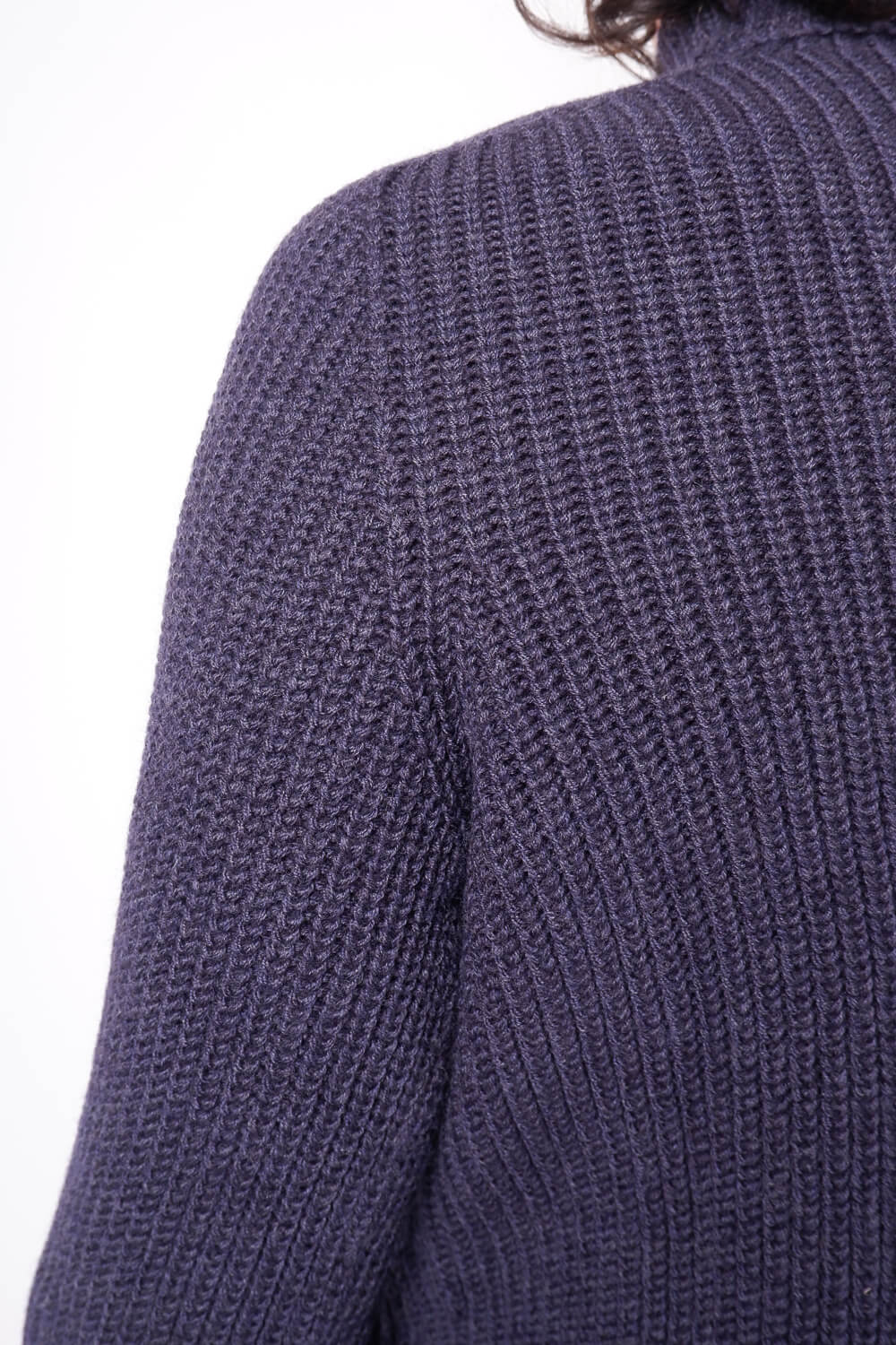 Virgin Wool Heavy Roll Neck Navy