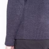 Virgin Wool Heavy Roll Neck Navy