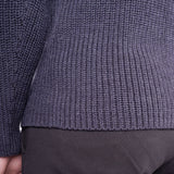 Virgin Wool Heavy Roll Neck Navy