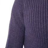 Virgin Wool Heavy Roll Neck Navy