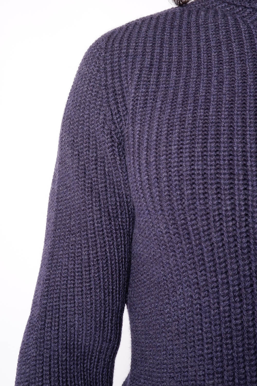 Virgin Wool Heavy Roll Neck Navy