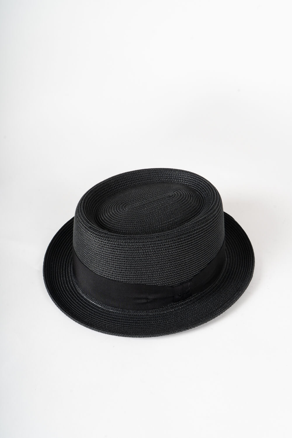 Waits Braided Pork Pie Hat Black