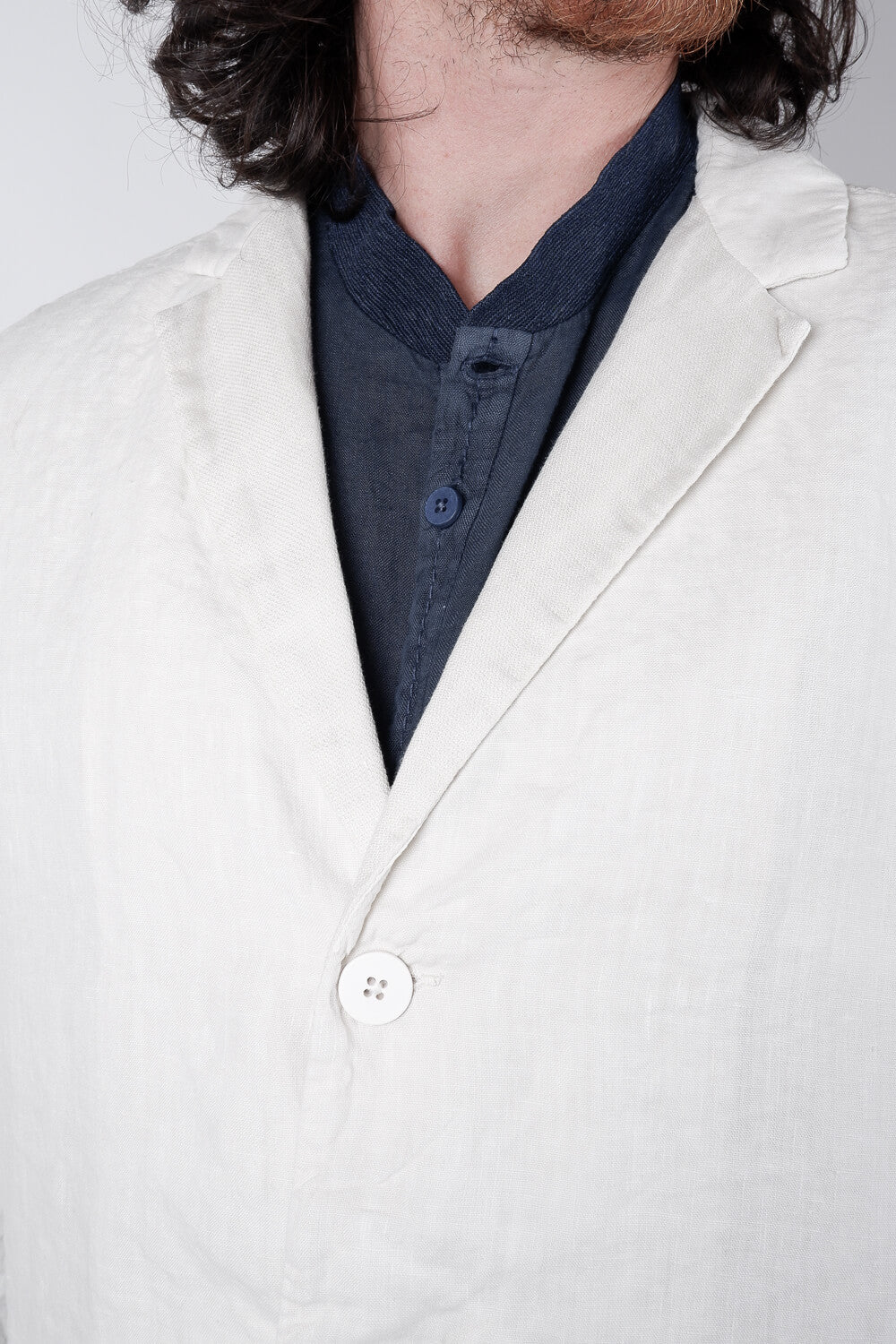 Regular Fit Linen Blazer Ice