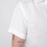 State Soft S/S Linen Shirt White