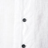 Open Collar Linen Shirt White