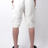 Linen Cargo Shorts Ice