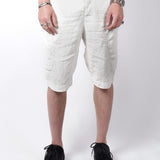 Linen Cargo Shorts Ice