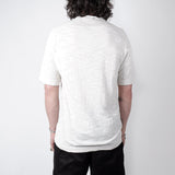 Raw Edge Linen T-Shirt Ice