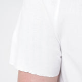 Relaxed Fit Raw Neck T-Shirt White