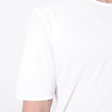 Crew Neck Stitch Detail T-Shirt White