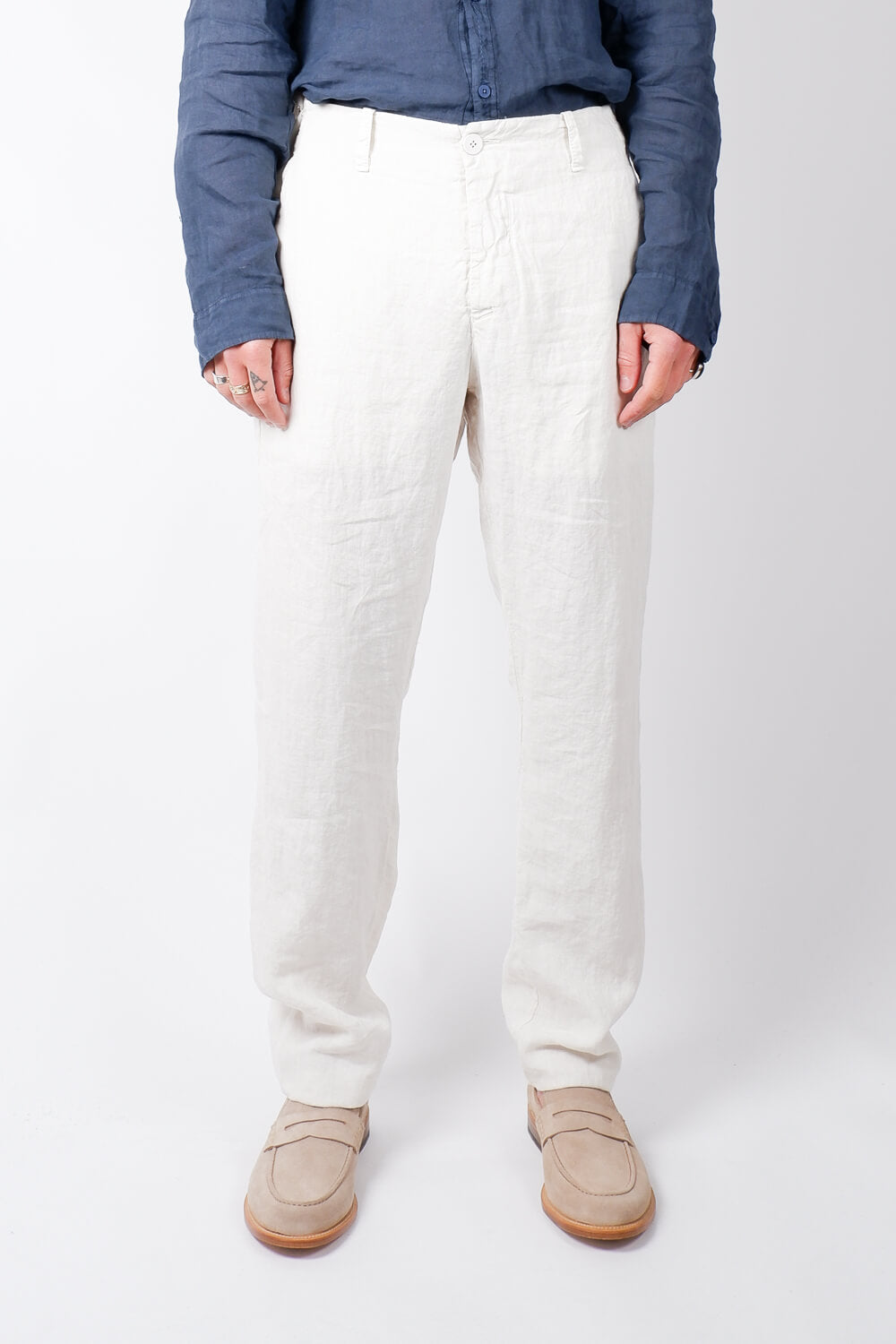 Regular Fit Linen Chinos Ice