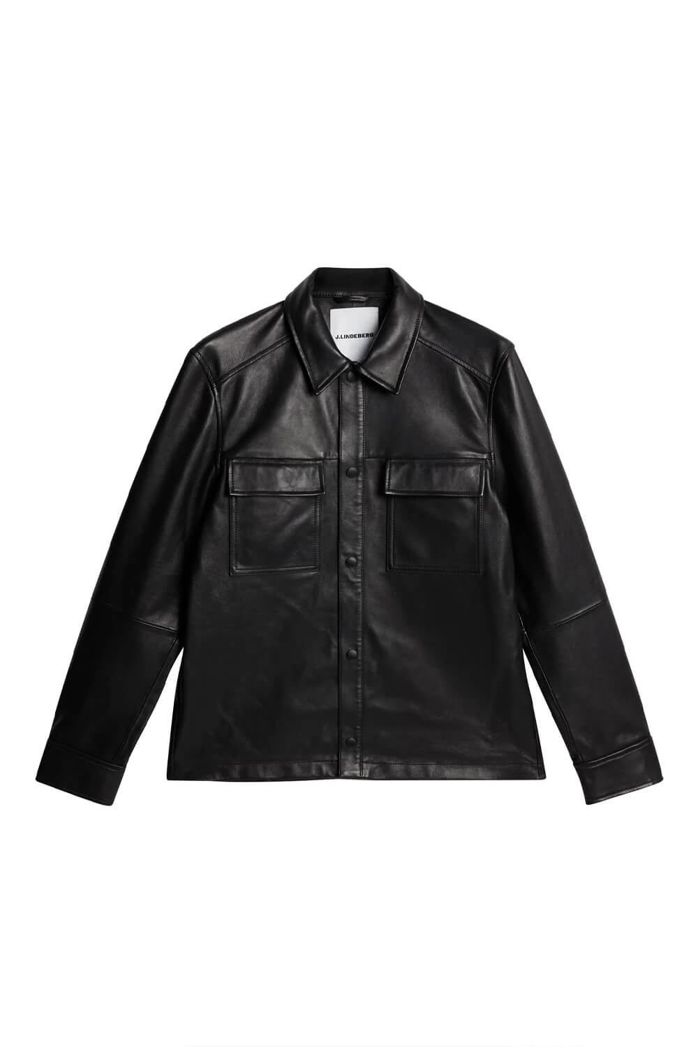 Wilden Lamb Leather Overshirt Black