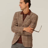 Wool Checked Blazer Beige/Brown