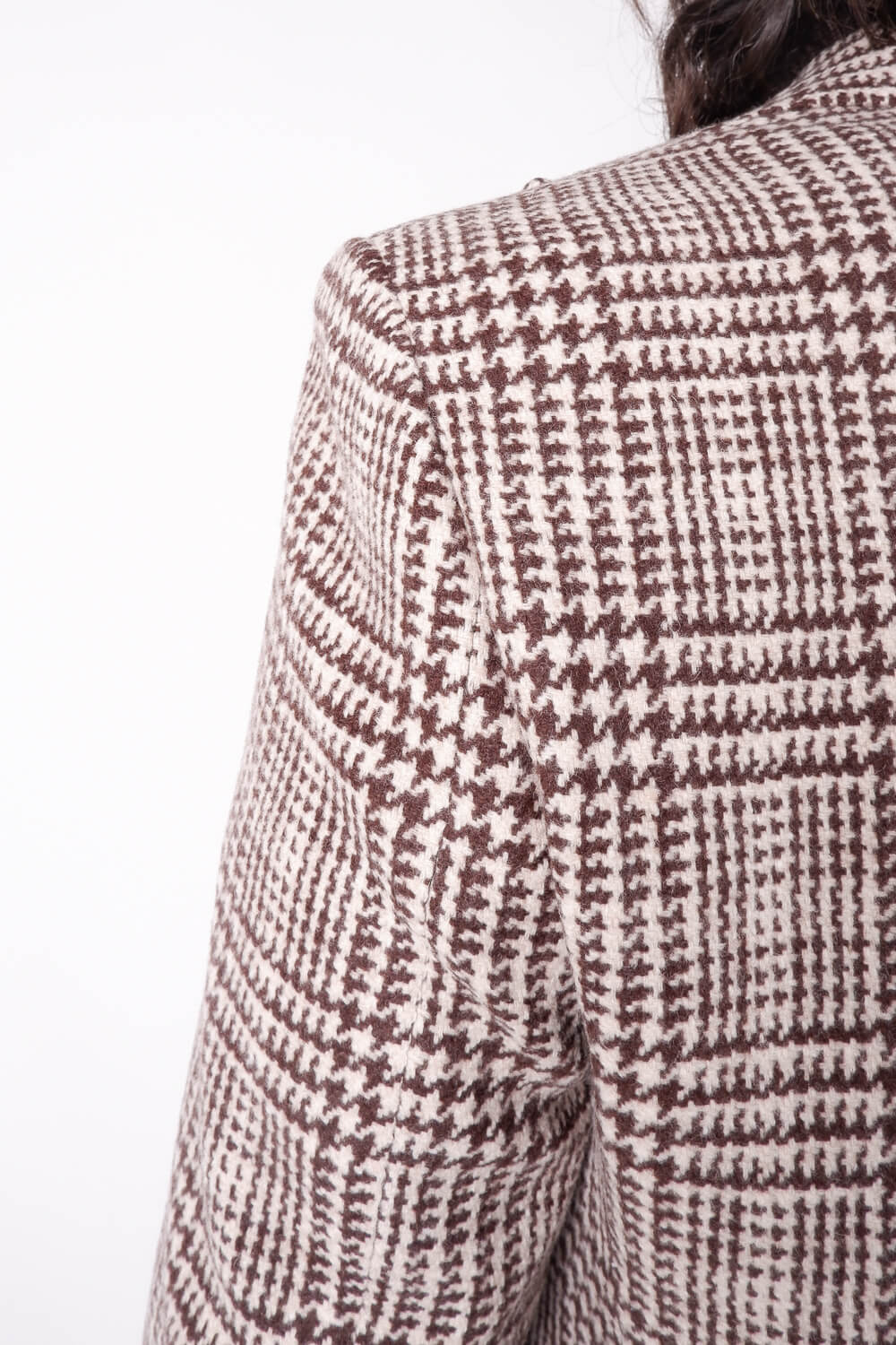 Wool Checked Blazer Beige/Brown