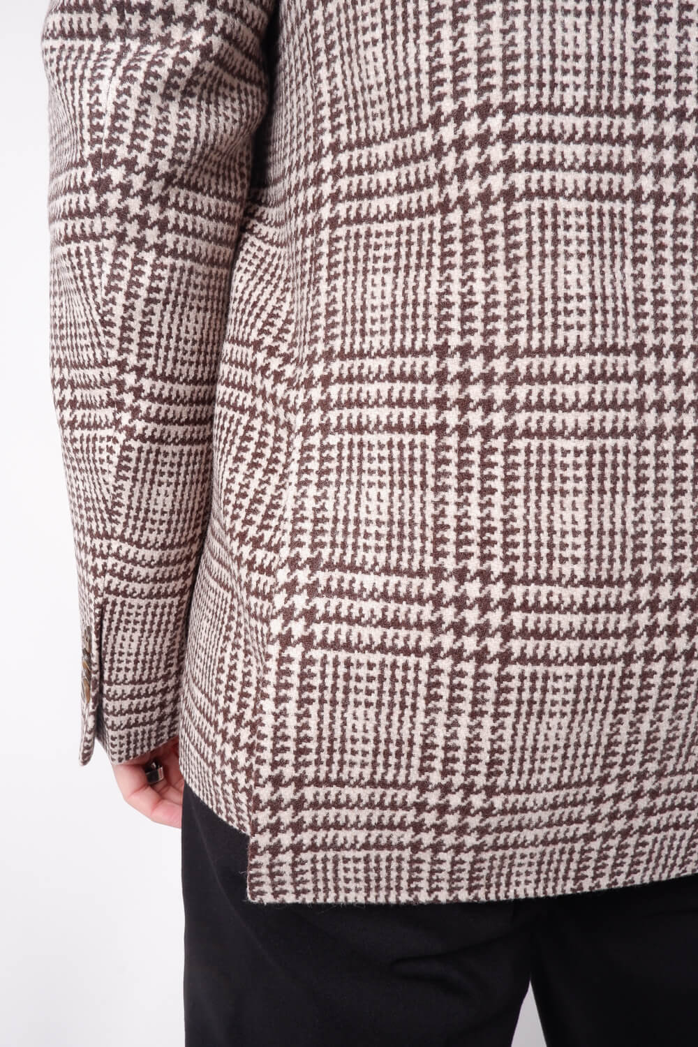 Wool Checked Blazer Beige/Brown