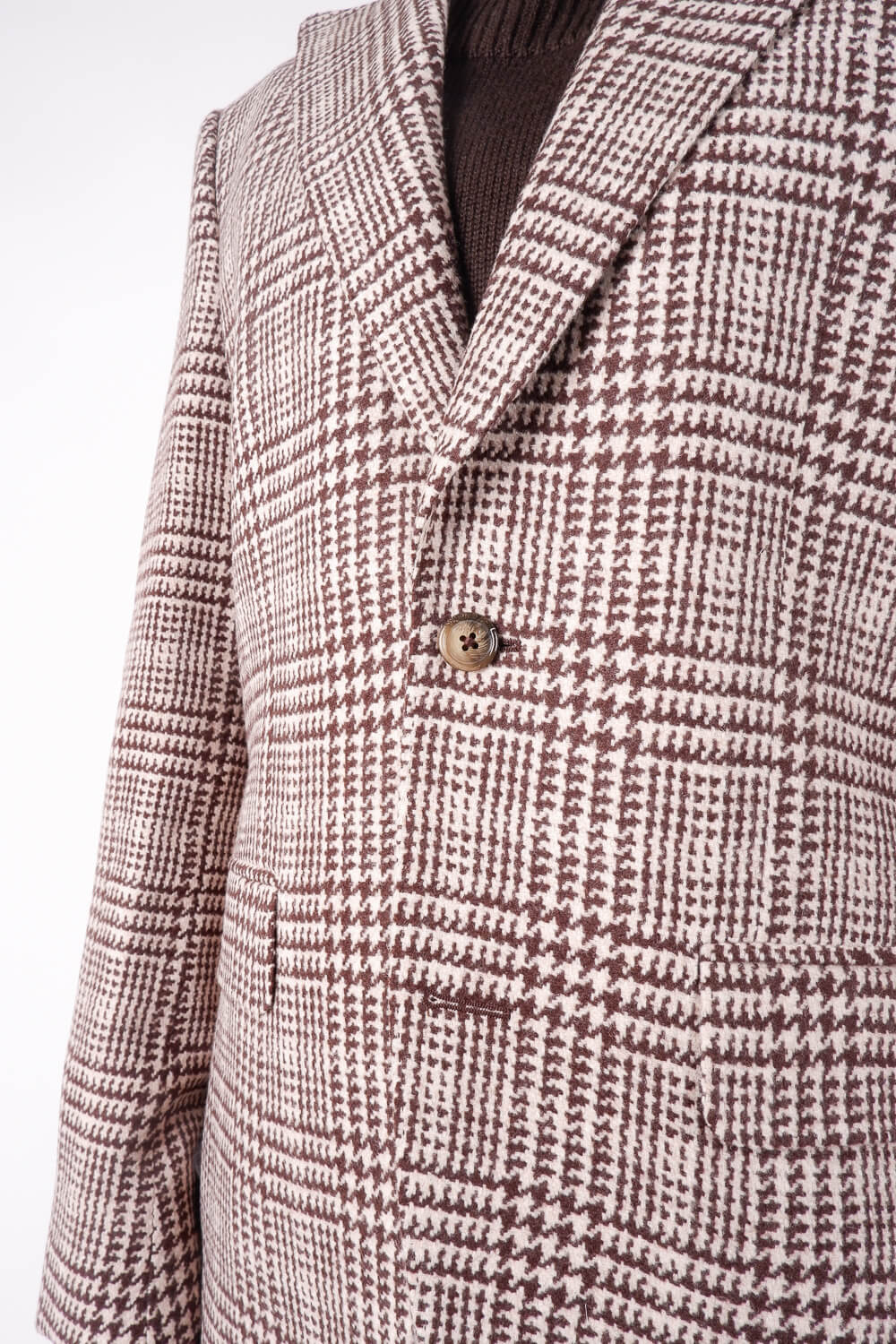 Wool Checked Blazer Beige/Brown