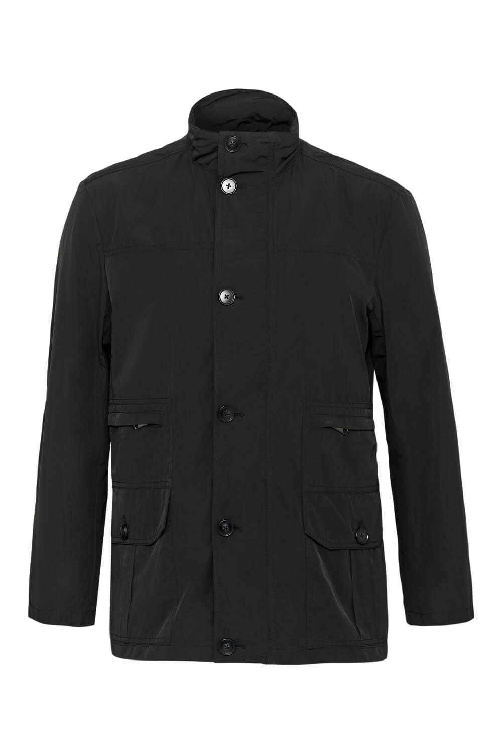 Zip-Up/Button-Up Lightweight Jacket Black