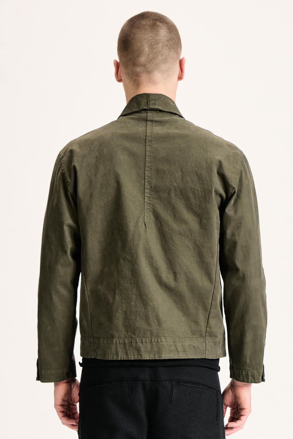 Zip-Up Tencel/Modal Jacket Khaki Green