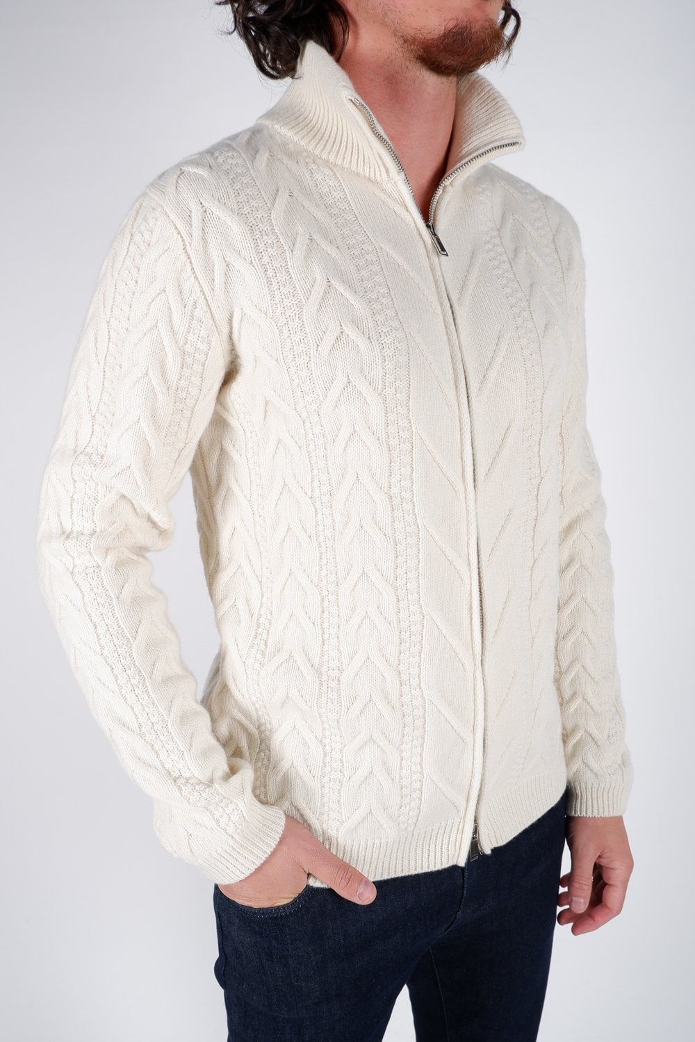 Buy the Daniele Fiesoli Zip UP Wool Cardigan in Cream at Intro. Spend £50 for free UK delivery. Official stockists. We ship worldwide.