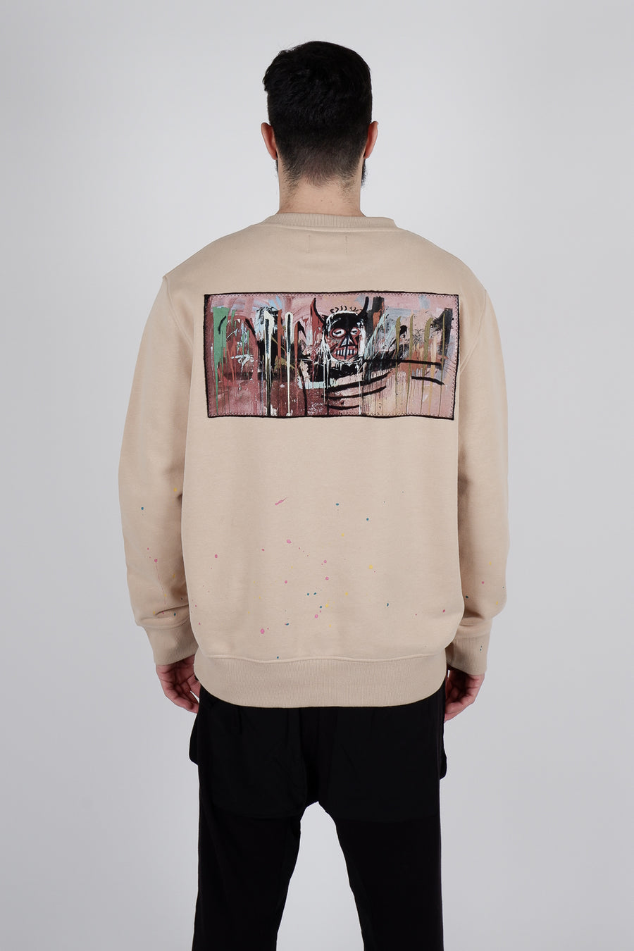 Buy the ABE Basquiat Devil Sweatshirt Beige in Black at Intro. Spend £50 for free UK delivery. Official stockists. We ship worldwide.