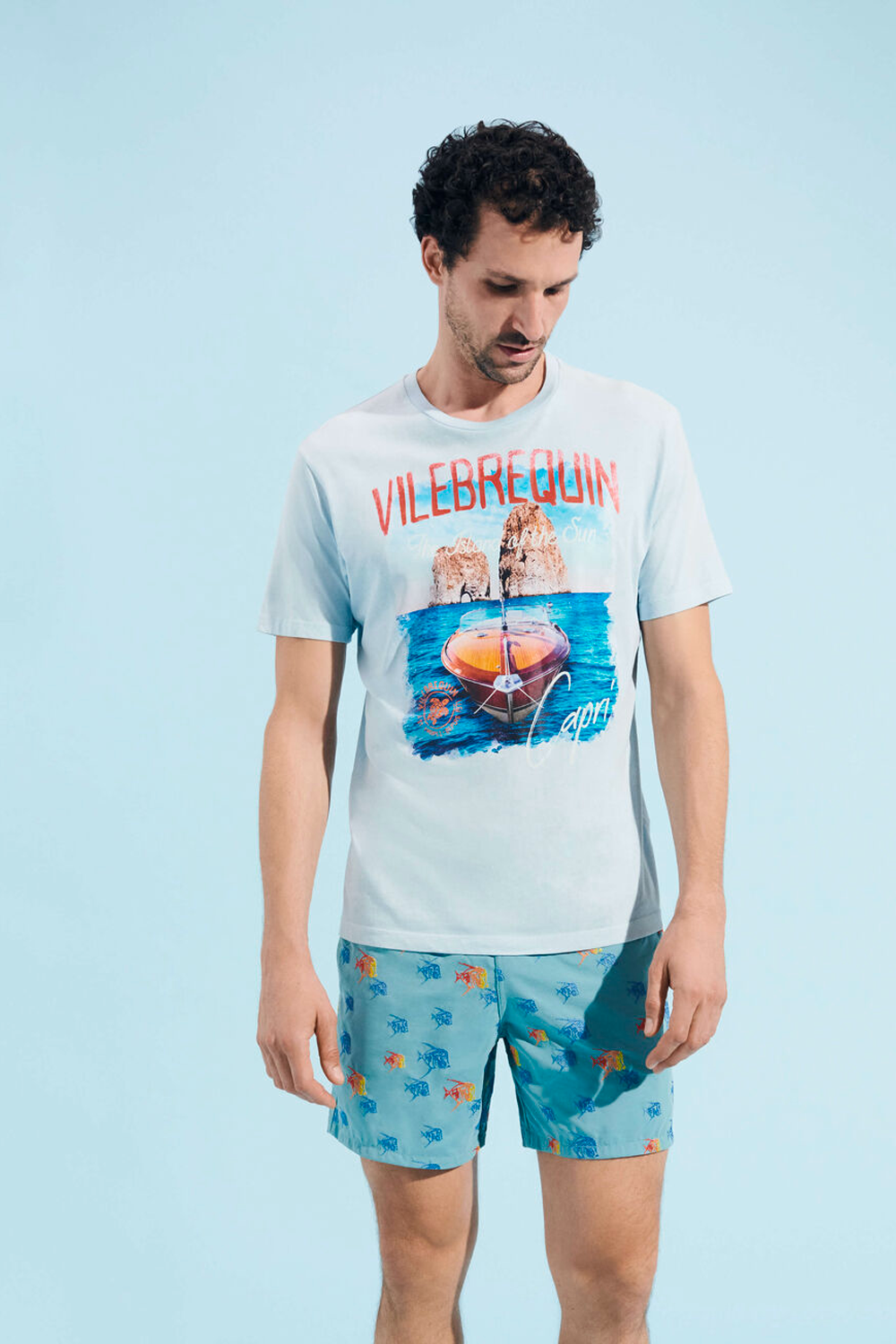 Buy the Vilebrequin Cotton T-shirt Capri in Blue at Intro. Spend £100 for free UK delivery. Official stockists. We ship worldwide.