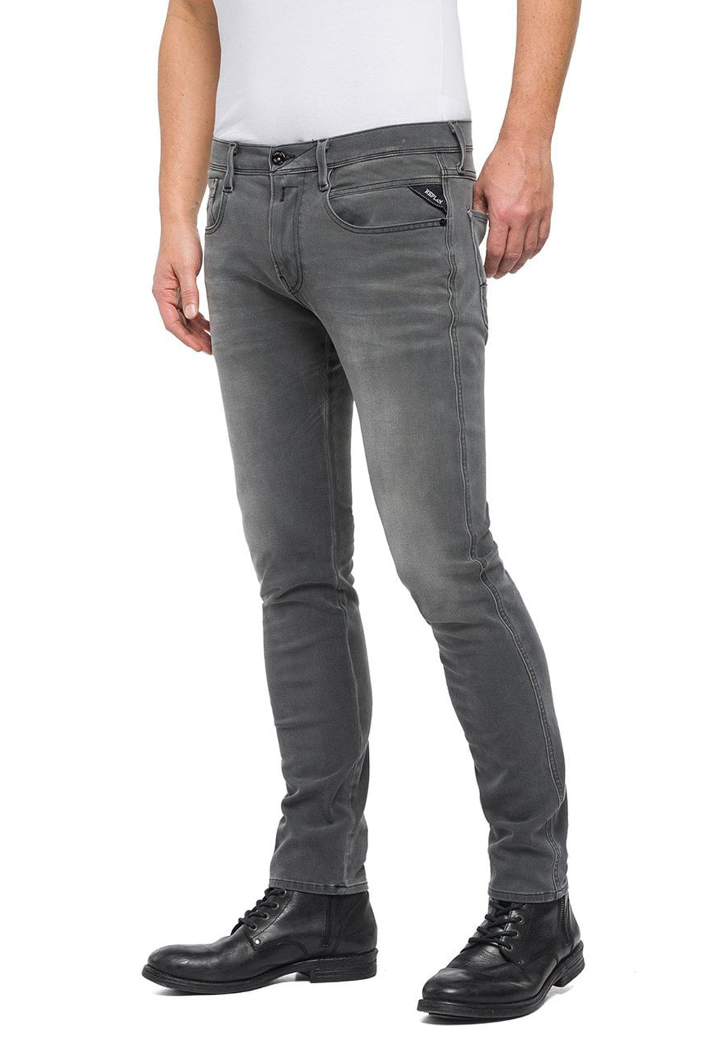 Buy the Replay Hyperflex Jeans Grey at Intro. Spend £50 for free UK delivery. Official stockists. We ship worldwide.