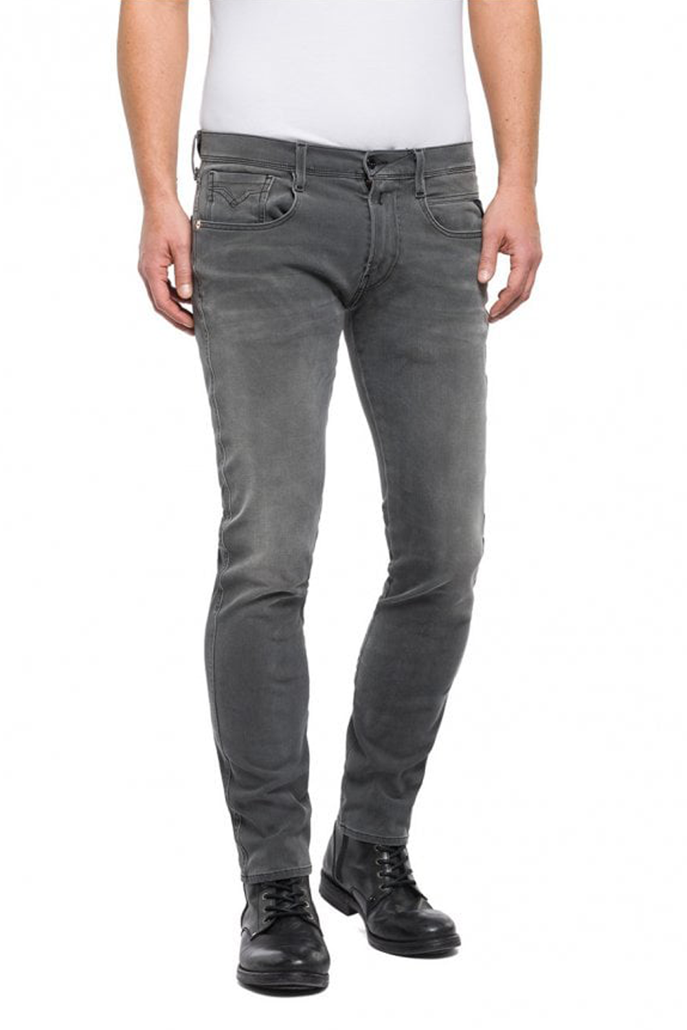 Buy the Replay Hyperflex Jeans Grey at Intro. Spend £50 for free UK delivery. Official stockists. We ship worldwide.