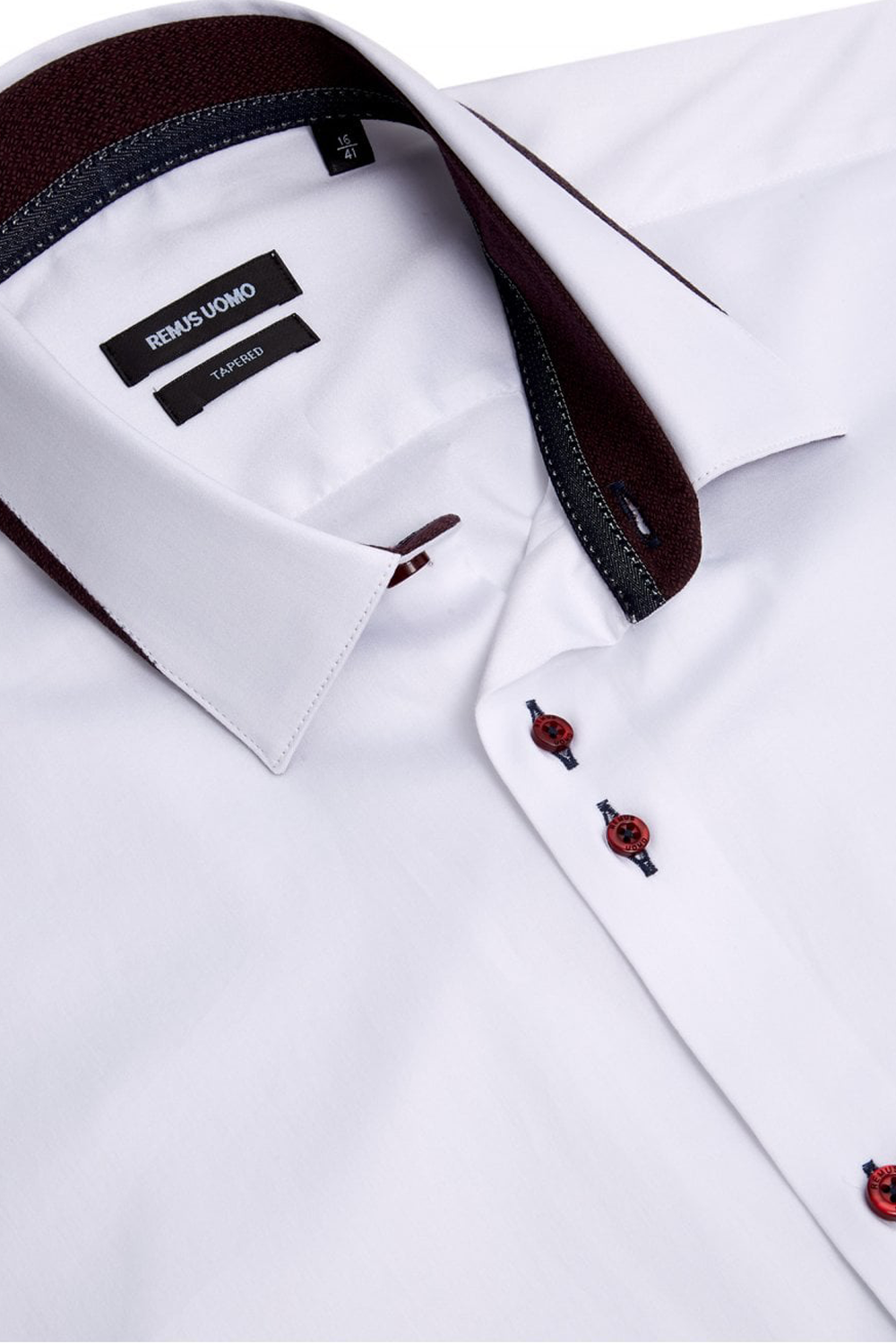 Buy the Remus Uomo Collared Detail Shirt White at Intro. Spend £50 for free UK delivery. Official stockists. We ship worldwide.